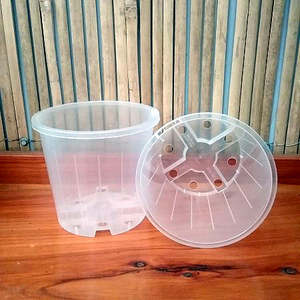 17cm Clear Plastic Pot