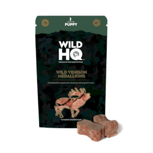 Food - Frozen: WildHQ Venison Medallions for Puppies - 1.36kg