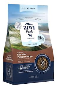 Ziwi: Ziwi Peak Steam & Dried Beef with Pumpkin for Dogs