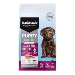 Black Hawk Medium Breed Puppy Food - Lamb & Rice