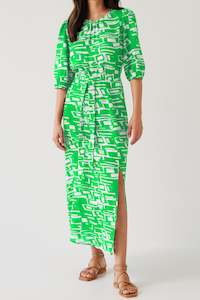 Sample Sale: Mackenzie Dress | Green Geo