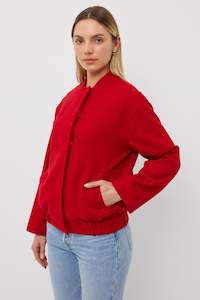 Anderson Bomber | Red Wool