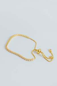 Adjustable Tennis Bracelet | Gold