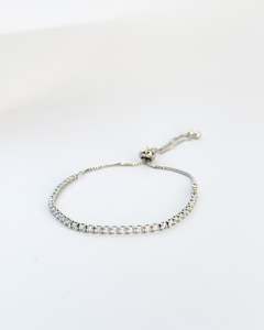 Adjustable Tennis Bracelet | Silver