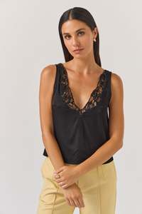 Liquid Cami | Black Lace