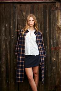 Kamali Coat  | Navy Check