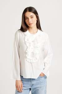 Ruffle Top | White