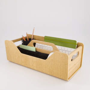 Frontpage: Gustav Dot - Oak Wood Portable Desk Organizer