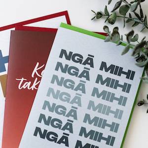 Māori Greeting Cards (Single - Large)