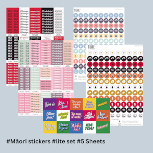Mahi Kainga Te Tari: Stickers: Māori Lite Set