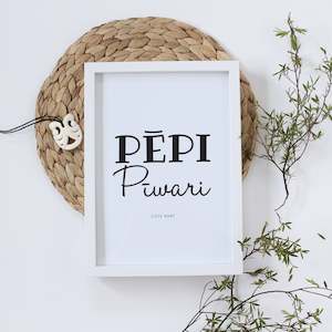 Pēpi Pīwari - Māori Print