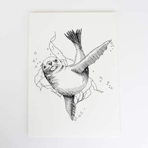Nz Sea Lion Collection: Sea Lion Art Print