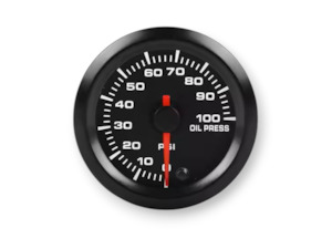 Performance: Oil Pressure Gauge (0-100PSI) 52mm Single Display - Electronic - Multi Color