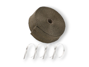 Premium Titanium Heat Wrap - 50mm x 2mm x 10m - Quality 1750°C Rated + Free Ties