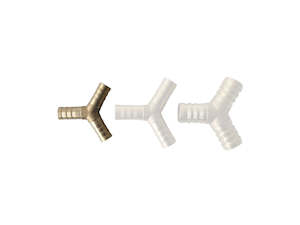 Brass 3 Way Barb Y Fitting  - Multiple sizes