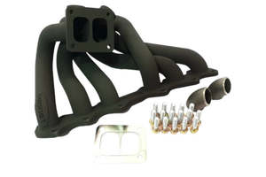 6Boost Turbo Exhaust Manifold / 2JZGTE / T4 Twin Scroll Single Turbo Conversion