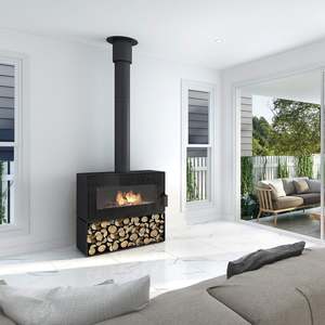 VisionLine Taurus Freestanding Wood Fire Package