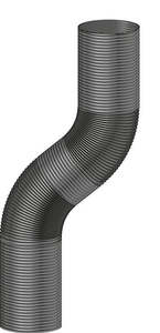 Wood Fires: Wood Fire Flexi Flue Pipe Stainless Steel 1.5m