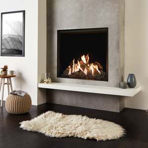 Gas Fires Heaters: Gazco 75T Timber Cavity Package (includes Black Reeded Lining Set)