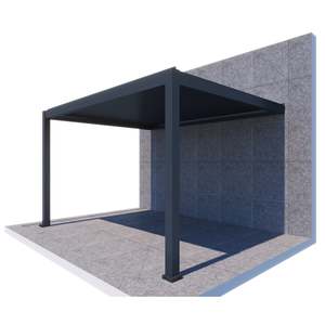 Louvre Roofs Patio Covers: ShadeTec 3m x 4m Louvre Wall Mounted System