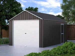 Sheds Cabins: Single Garage 3.6m x 6.1m Ironsand