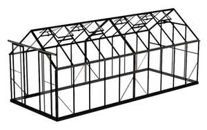 Sheds Cabins: 8x20ft (2.6x6.4) Glasshouse 4mm Toughened Glass