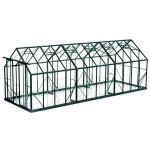 Sheds Cabins: 8x24ft (2.6x7.8m) Glasshouse 4mm Toughened Glass