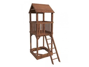 Outdoor Play Equipment: Jesper Wooden Kids Tower with Roof