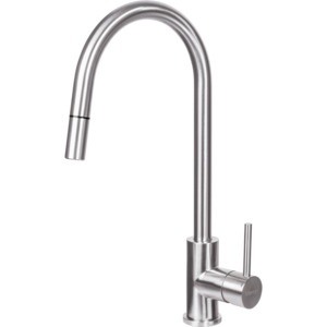 Sinkware: Stainless Steel Gooseneck Pullout Mixer