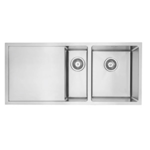 Mercer DV402-L Salisbury 1 & 1/4 Double Bowl & Drainer - Left Hand