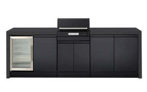 Crossray TCEK-09 eXtreme Electric Outdoor BBQ Kitchen with Single Door Fridge