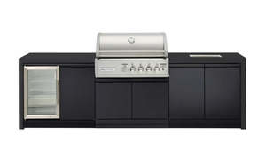 Outdoor Kitchens 1: Crossray TC4KB-20 4 Burner Outdoor BBQ Kitchen with Sink & Fridge