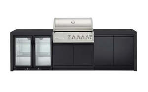 Outdoor Kitchens 1: Crossray TC4KB-21 4 Burner Outdoor BBQ Kitchen with Double Fridge