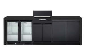 Crossray TCEK-11 eXtreme Electric Outdoor BBQ Kitchen with Double Door Fridge