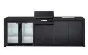 Crossray TCEK-12 eXtreme Electric Outdoor BBQ Kitchen with Sink & Double Door Fridge