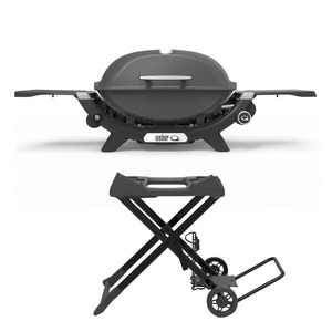 Weber Q Premium (Q2200N) Charcoal Grey LPG Bundle
