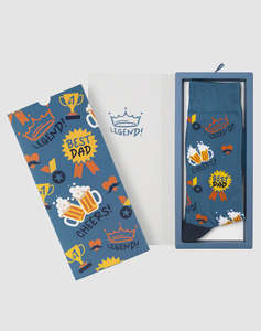 Menswear: Bamboozld Sock - Mens - Best Dad - Blue