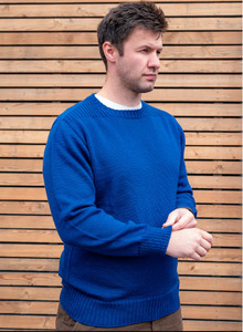 Menswear: Wild South - Merino Crew Jumper - Blue