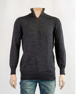 Menswear: Acrux  - 1/4 Zip Jumper - Charcoal