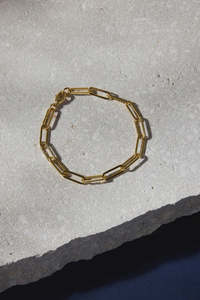 Accessories: Stories to be Told - 14k Gold Plate Chain Bracelet