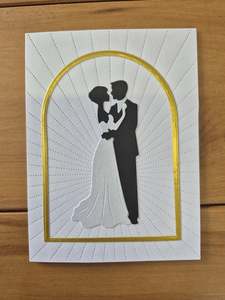 CBF - Wedding - bride & groom golden arch
