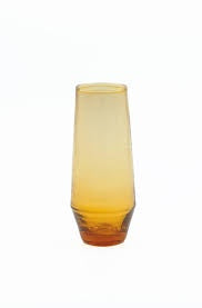 Glassware: Stemless Champaign Flute Set of 4 Amber