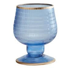 Glassware: 47th Main Blue/Gold Vase
