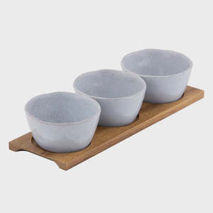 Cheese Board: Ladelle - Artisan Blue Tray & Bowl Set