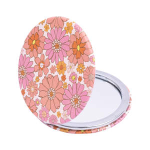 Compact Mirrors: Splosh Compact Mirror Red Flowers