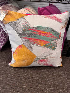 Brush Strokes Pink Cushion