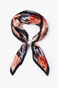 Pleated Pearl Fasten Neck Tie | Jardin