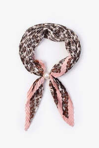 Pleated Pearl Fasten Neck Tie | Cameo