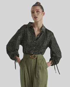 Fate Becker: Fate & Becker - Top - Explorer Shirt - Khaki Leopard
