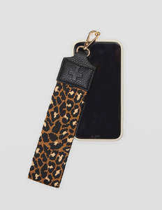 Phone Straps: Stella + Gemma - Phone Wrist Strap Leopard Print